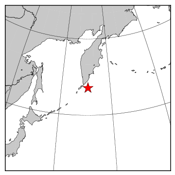 震央の位置