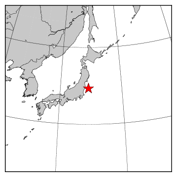 震央の位置