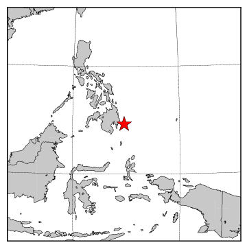 震央の位置