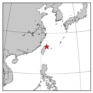 震央の位置