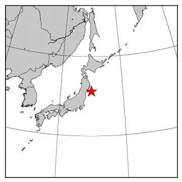 震央の位置