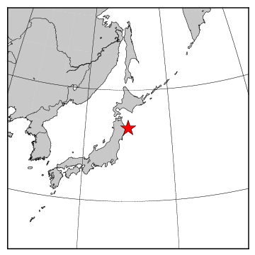 震央の位置