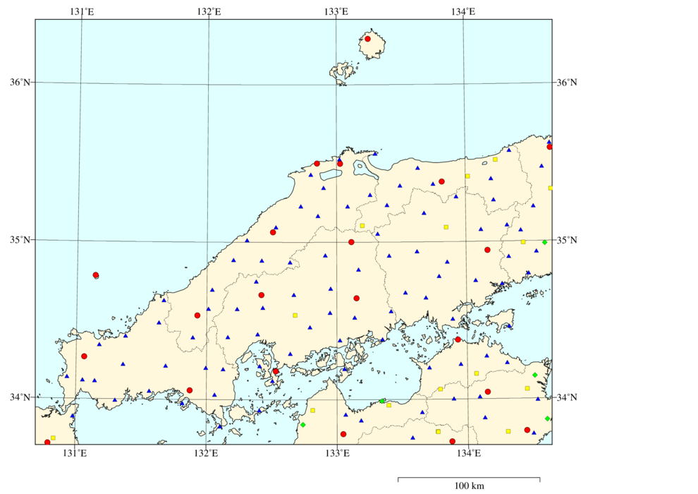 Seismic station map