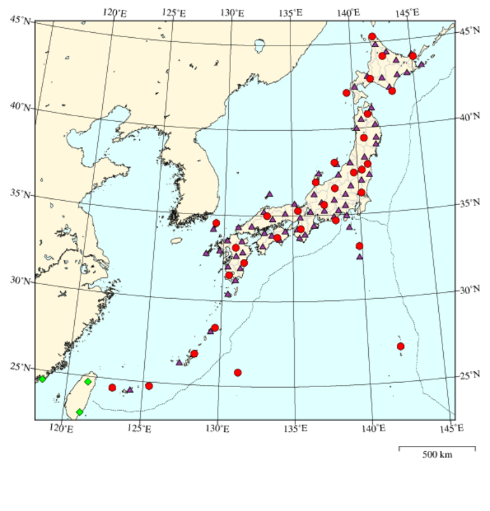 Seismic station map
