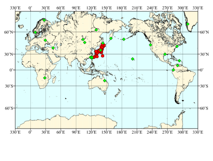Seismic station map