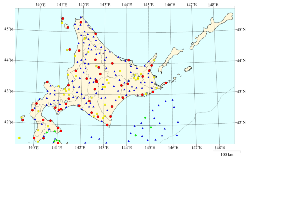 Seismic station map