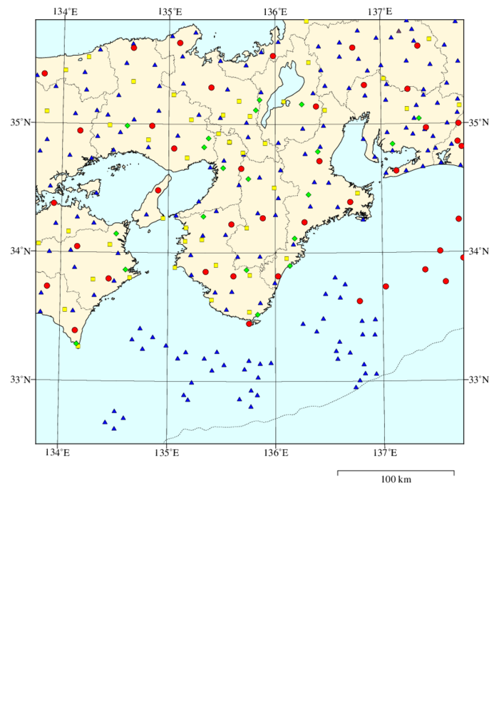 Seismic station map