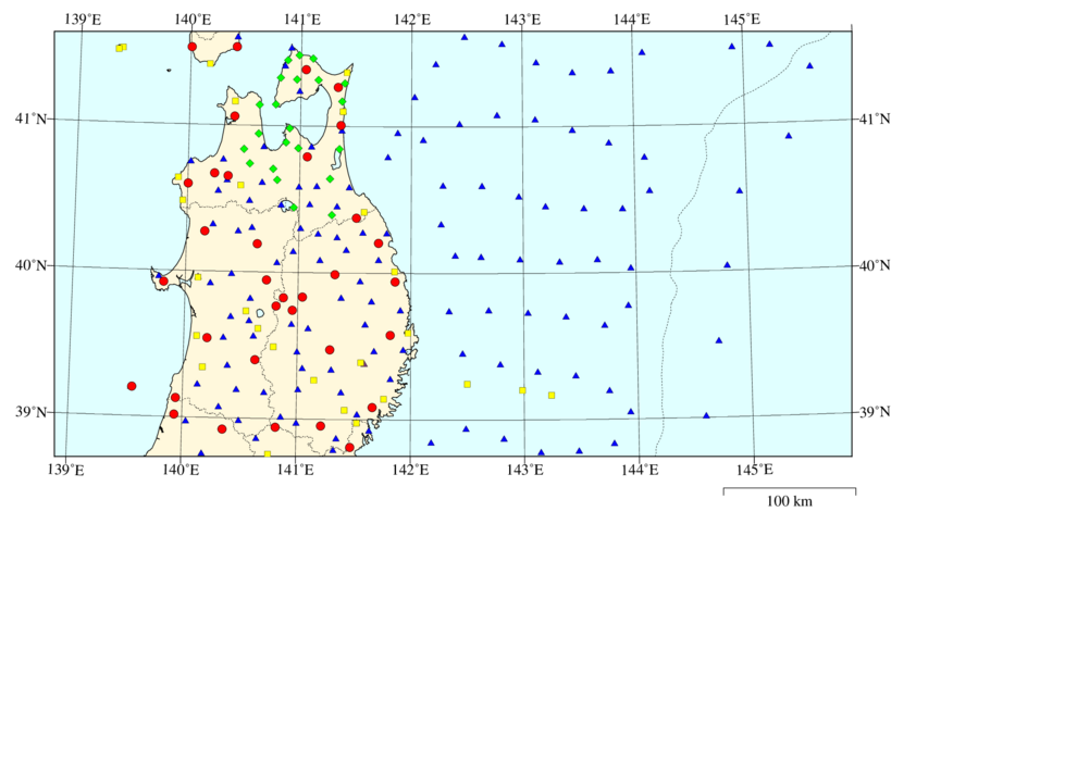 Seismic station map