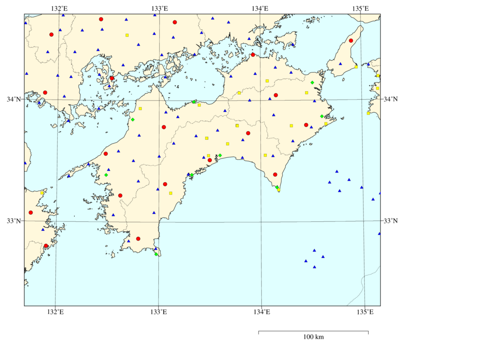 Seismic station map