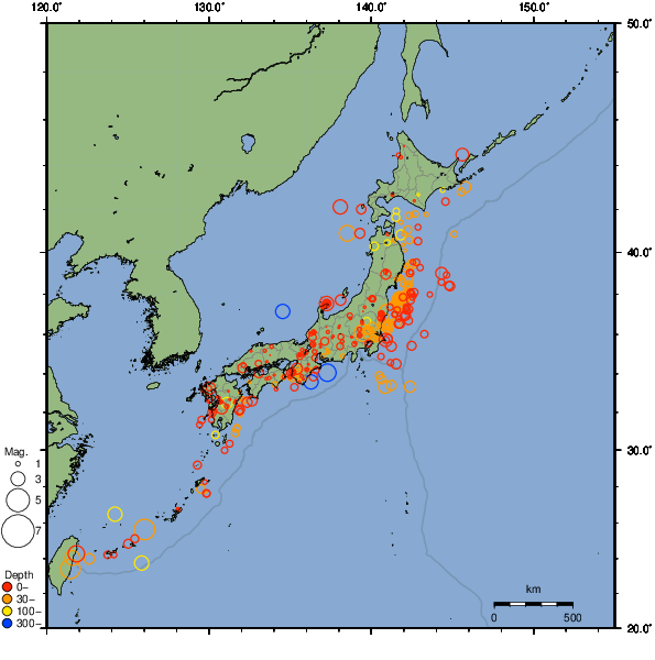 2023年04月08日の震源リスト