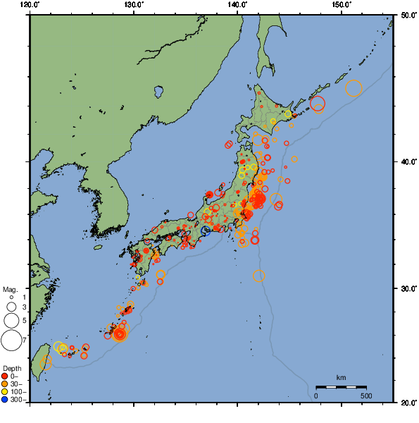 2023年04月27日の震源リスト