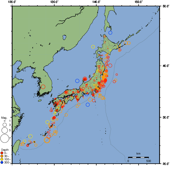 2023年06月05日の震源リスト