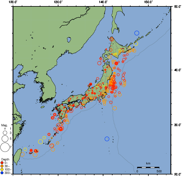 2023年08月12日の震源リスト