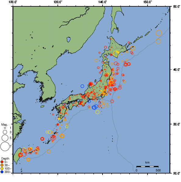 2023年08月21日の震源リスト