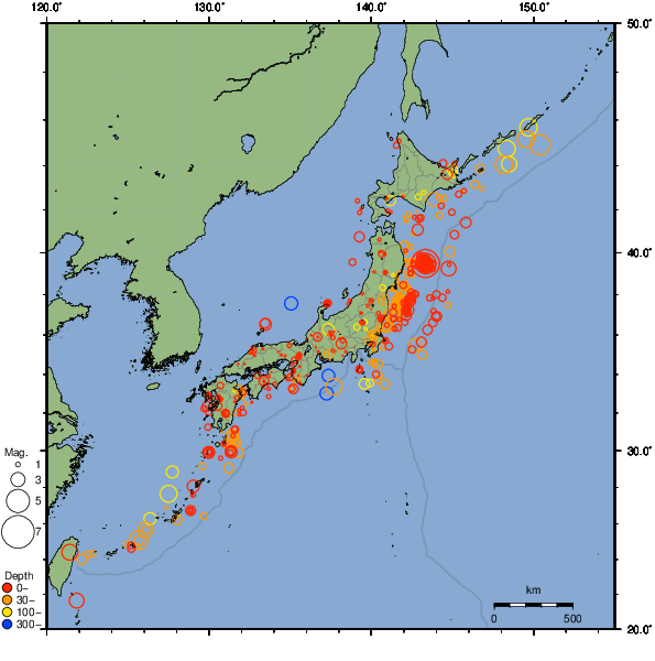 2023年08月25日の震源リスト