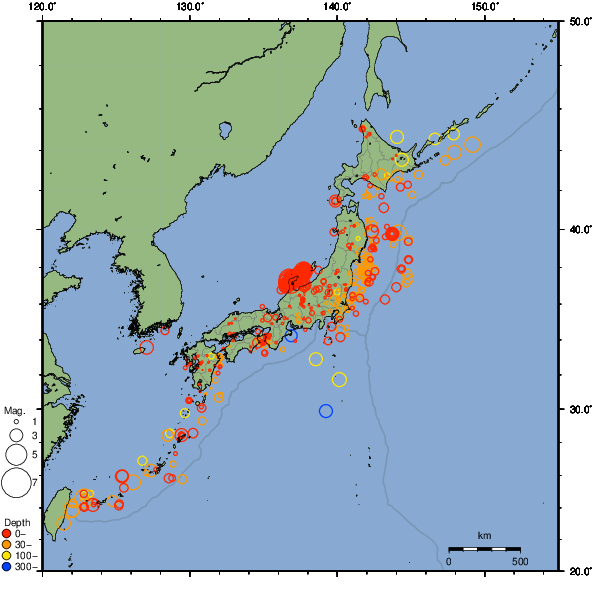 2024年01月06日の震源リスト