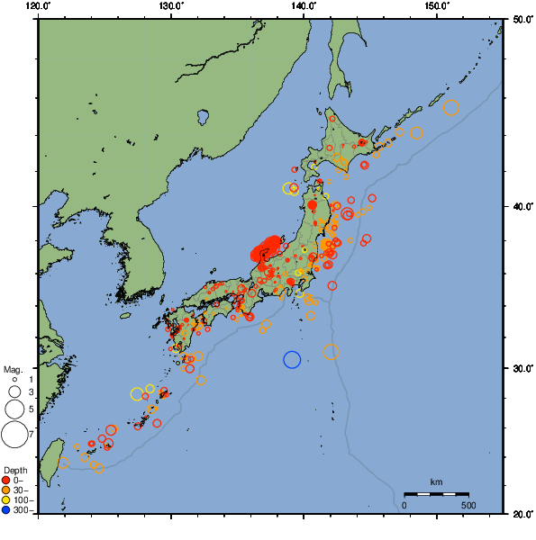 2024年01月12日の震源リスト