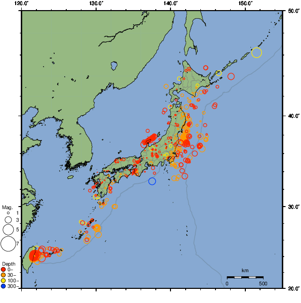 2024年04月07日の震源リスト