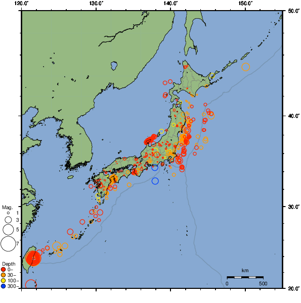 2024年04月23日の震源リスト