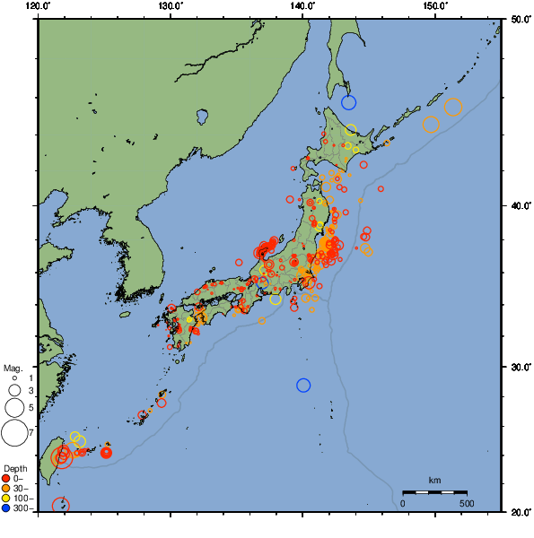 2024年05月22日の震源リスト