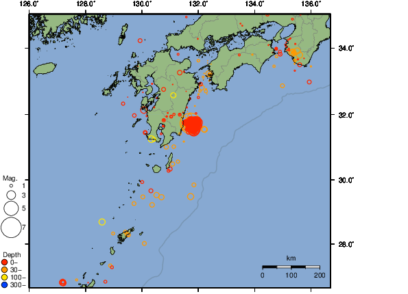 震央分布図