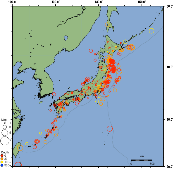 2025年12月18日の震源リスト