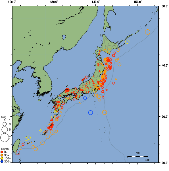 2026年01月05日の震源リスト