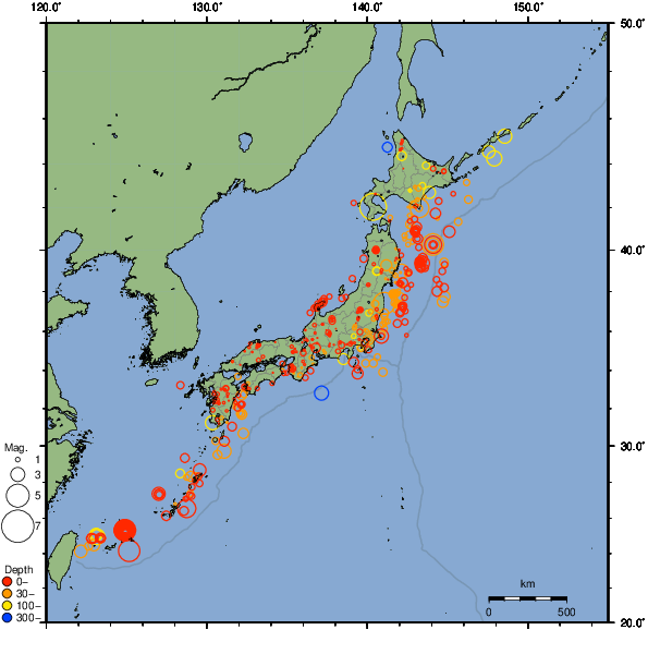 2026年03月10日の震源リスト