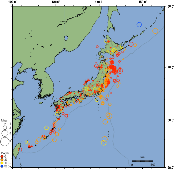 2026年06月07日の震源リスト