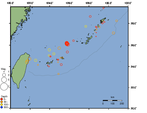 震央分布図