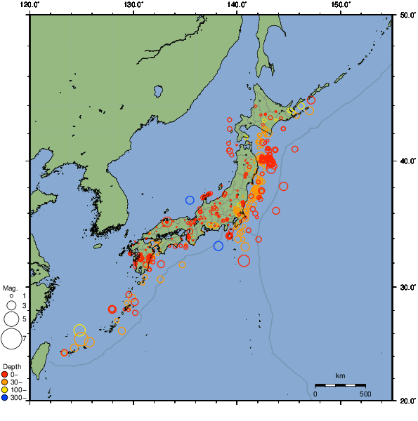 2026年07月10日の震源リスト