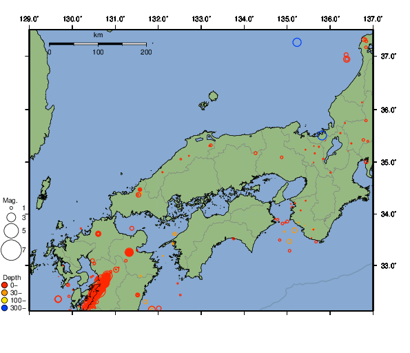 震央分布図