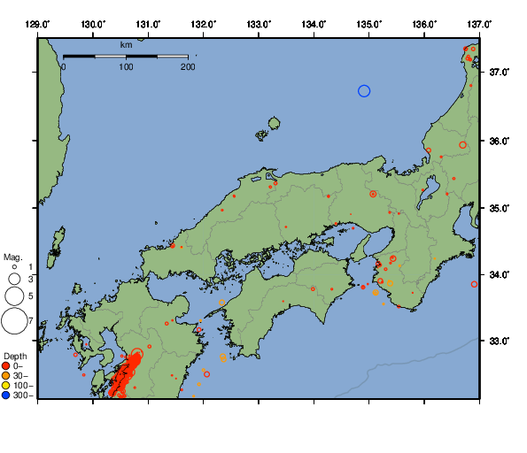 震央分布図