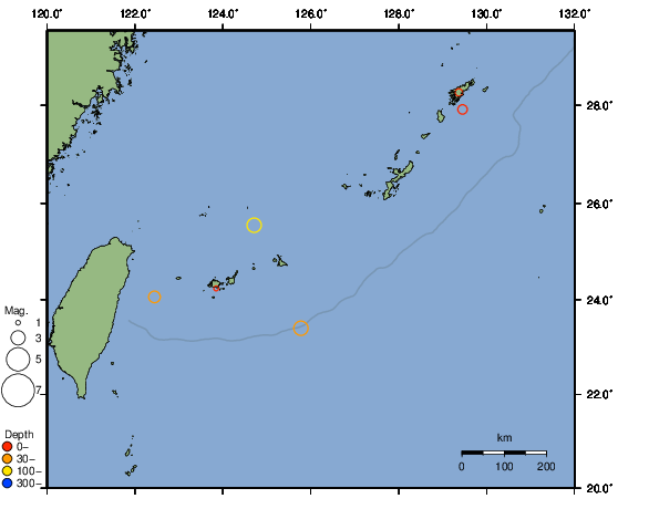 震央分布図