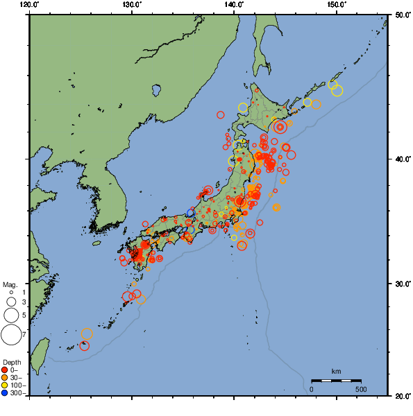 2026年08月08日の震源リスト