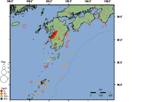 震央分布図