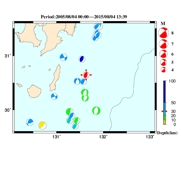 過去に起きた地震のＣＭＴ解