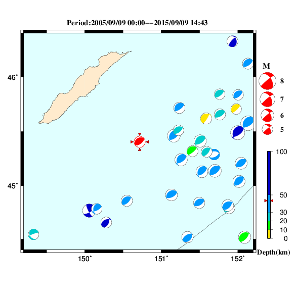 過去に起きた地震のＣＭＴ解