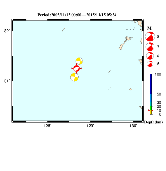 過去に起きた地震のＣＭＴ解