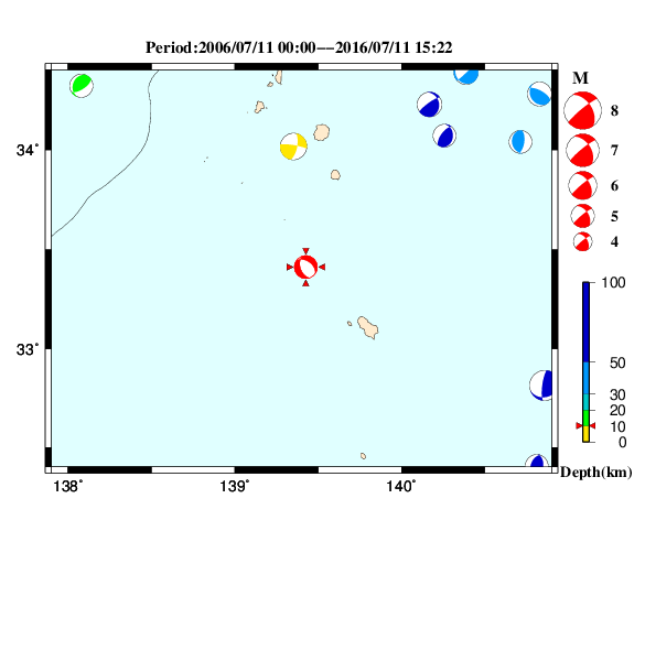 過去に起きた地震のＣＭＴ解