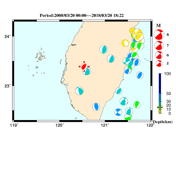 過去に起きた地震のＣＭＴ解