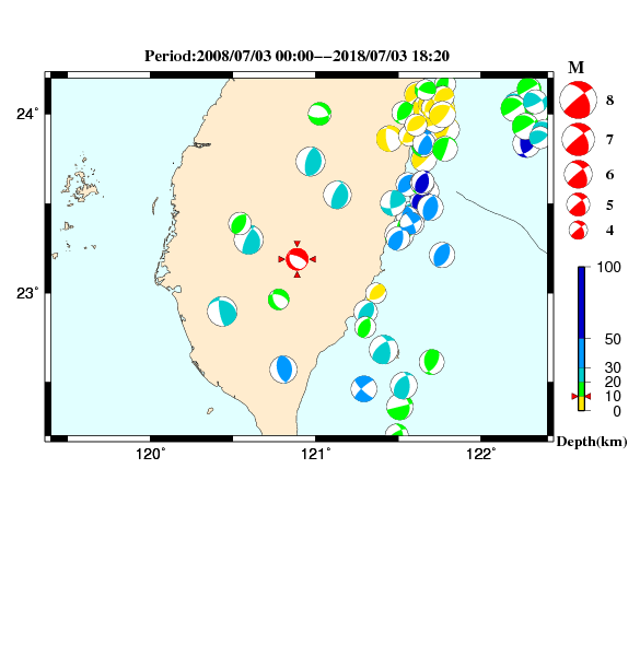 過去に起きた地震のＣＭＴ解