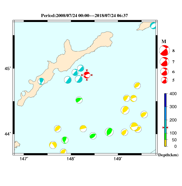 過去に起きた地震のＣＭＴ解
