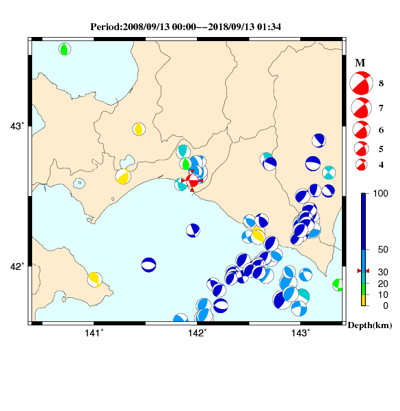 過去に起きた地震のＣＭＴ解