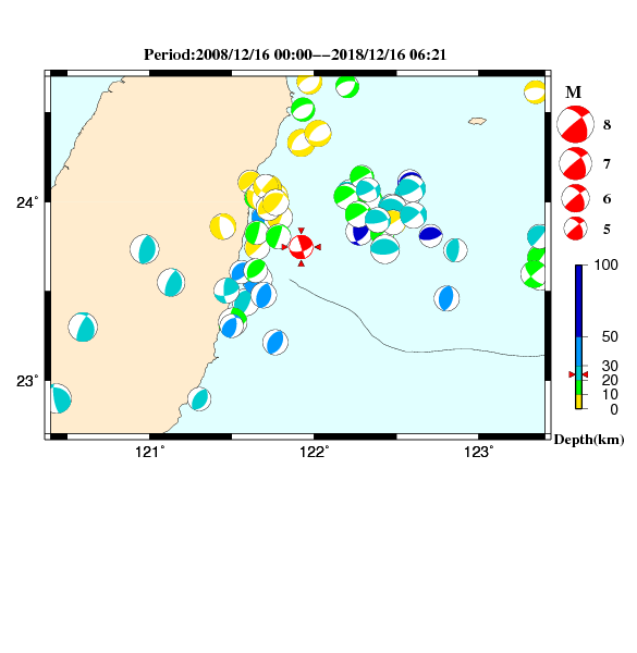過去に起きた地震のＣＭＴ解