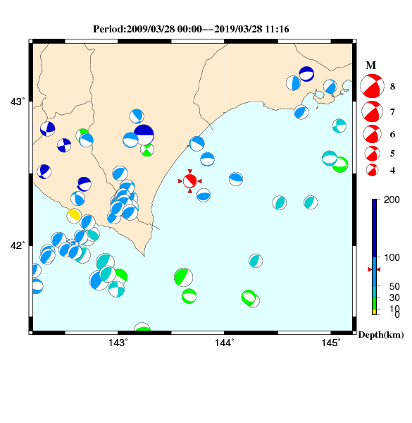 過去に起きた地震のＣＭＴ解