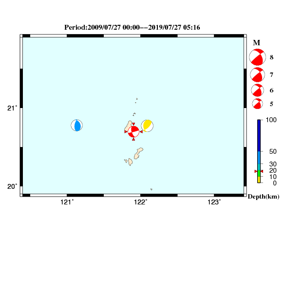 過去に起きた地震のＣＭＴ解