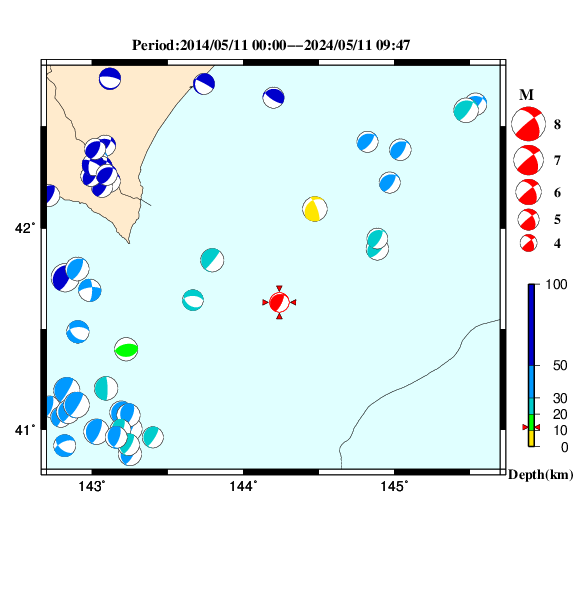 過去に起きた地震のＣＭＴ解