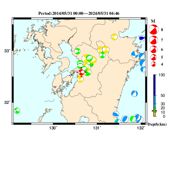 過去に起きた地震のＣＭＴ解