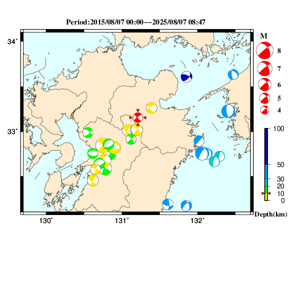 過去に起きた地震のＣＭＴ解